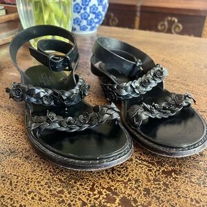 Valentino Leather Gladiator Sandals